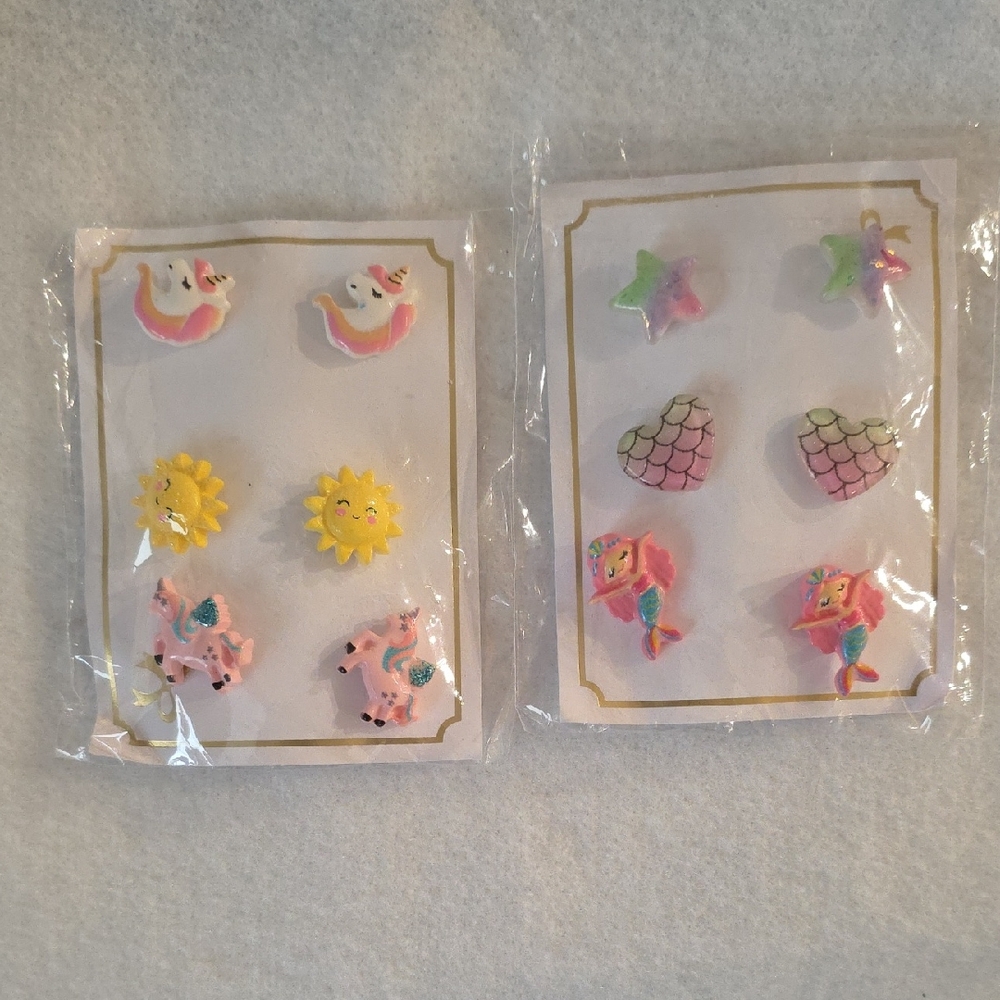 Colorful Cartoon Earrings Set